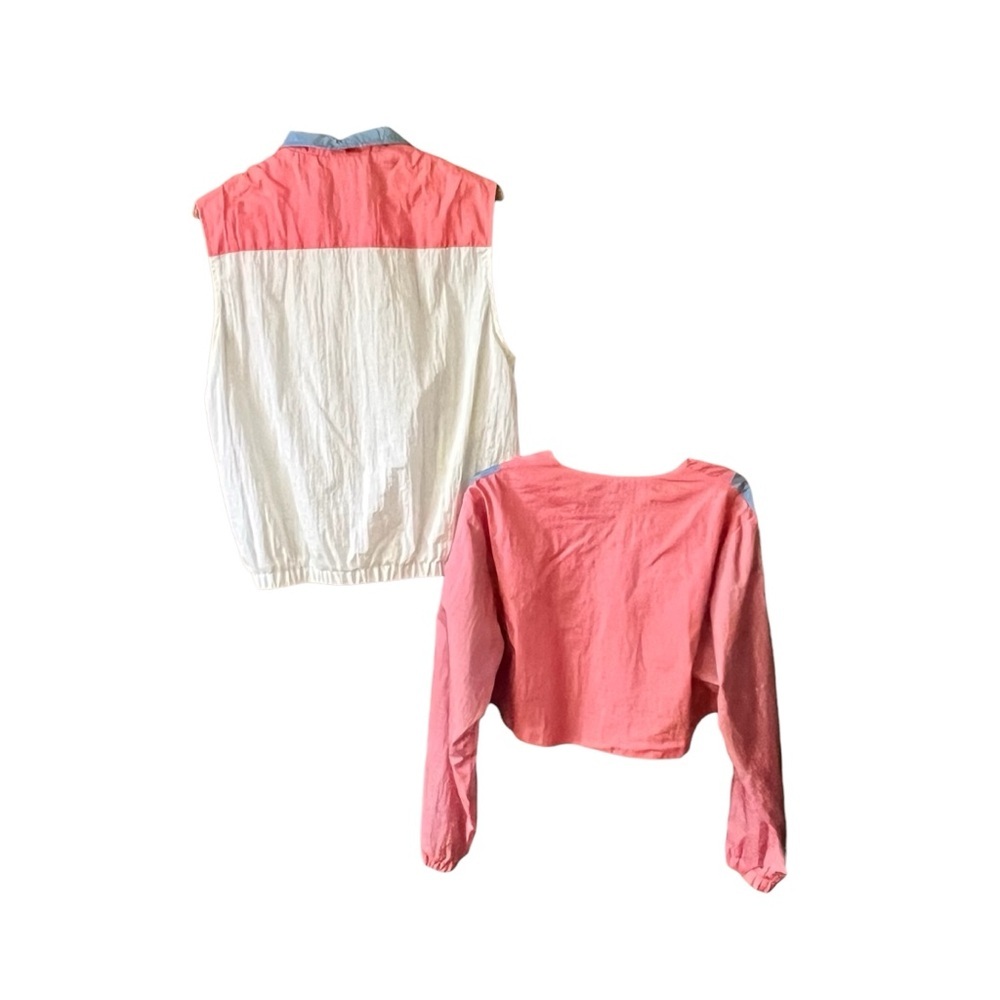 ***SOLD***Descente made Japan Vintage Womens 3 piece Colorblock  Windbreaker - Picture 4 of 13